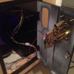 A look at the wiring of the coin door