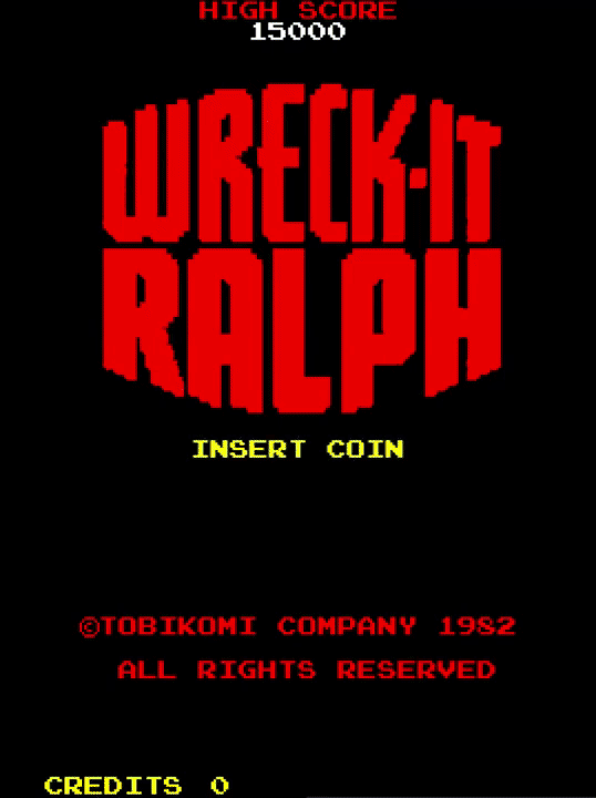 Gameplay of the ralph arcade game